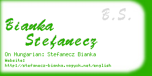 bianka stefanecz business card